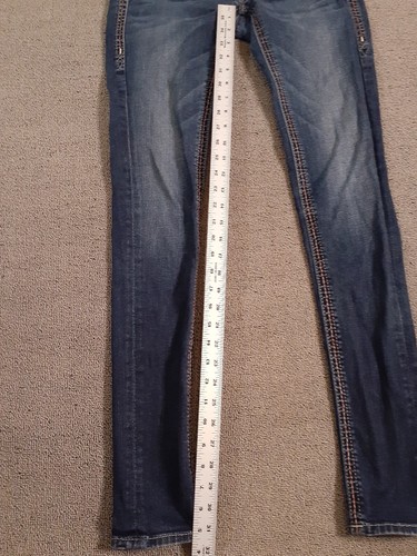 Rock Revival Women's Size 26X32 Alivia Skinny Stretch Blue Jeans Thick Stitching - Picture 7 of 12