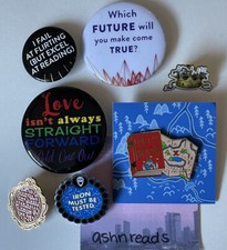 Bookish Pins  Buttons