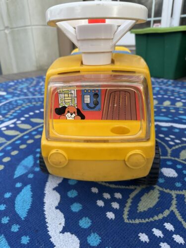 Vintage Fisher-Price Ride-On School Bus 983 Without Original Figure - Picture 2 of 9