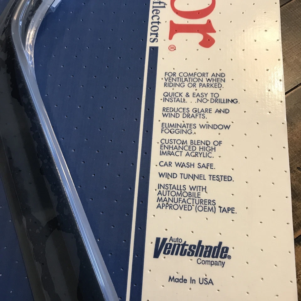 Protectores de lluvia 2 piezas ventana ventilación visera pantalla para Dodge Plymouth Van 76-92 NOS Foto 4 de 4