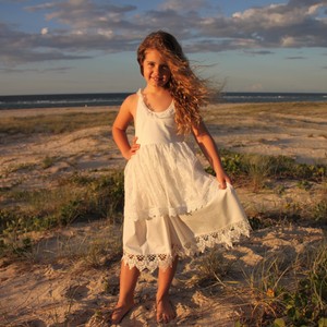 Flower Girl Off White Lace Dress 