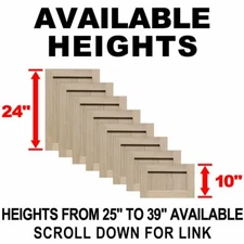 Unfinished Oak Shaker Cabinet Doors (Up to 24"H)