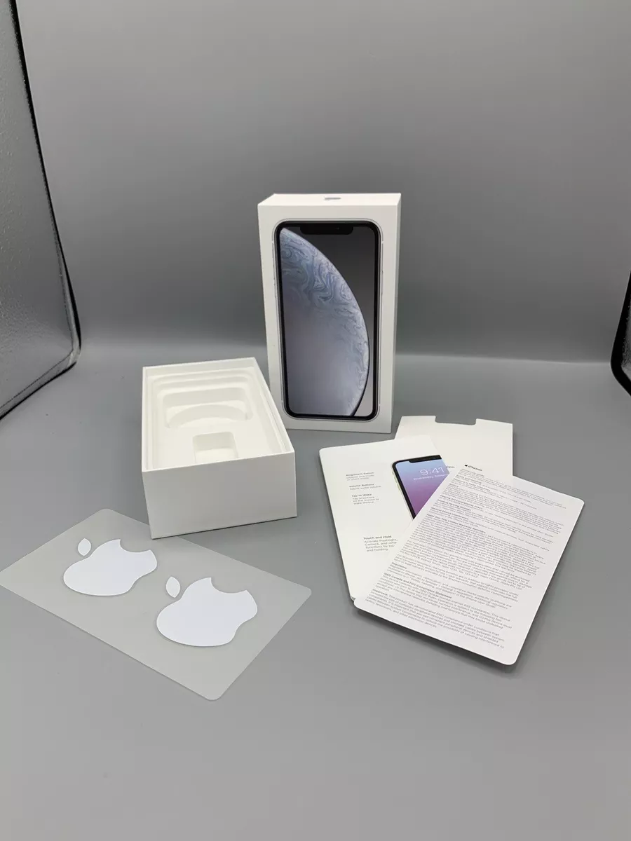 Apple iPhone XR 64GB White Empty Retail Box, Stickers, Instructions ONLY