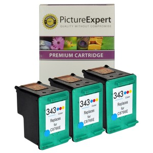 343 C8766ee Colour Ink Cartridge x 3 Remanufactured for HP Printers 5055302102476 | eBay