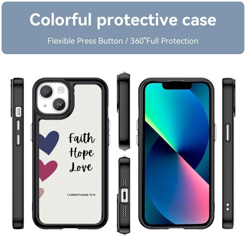 cute Love Faith Hope Anti scratch Cover For Samsung S7 S8 S9 S10 S20 Plus Lite - Picture 13 of 25