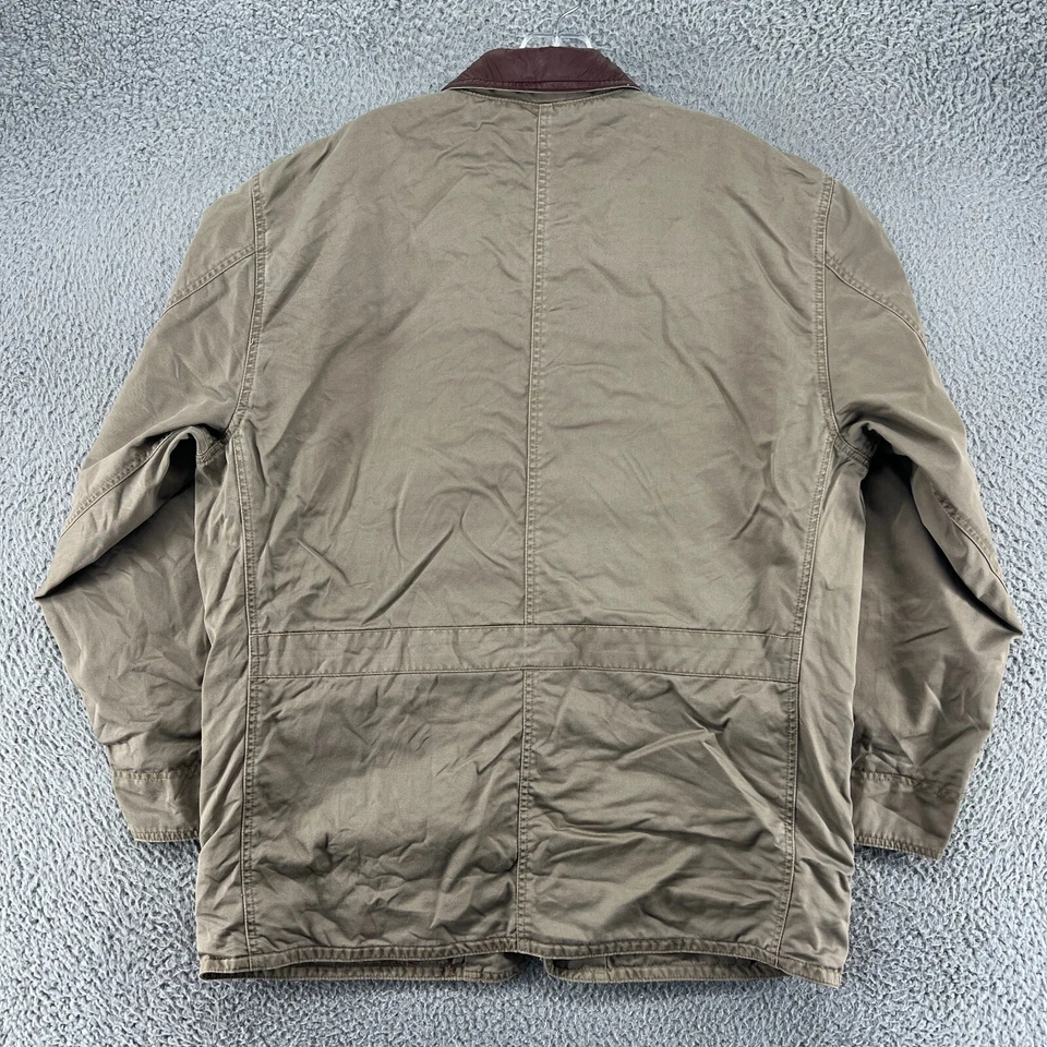 Chaqueta Diesel Para Hombre Grande Beige Campo Granero Tareas Franela Forrada Abrigo Botón * Foto 2 de 4
