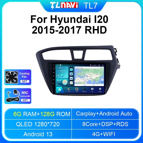 Car Radio Multimedia Player For Hyundai i20 Navigation Stereo Carplay Head Unit - Foto 37 di 40