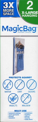 MagicBag Original 2 XL HANGING BAGS VACUUM COMPRESSION SEAL STORAGE BAG Clothes - Bild 6 von 8