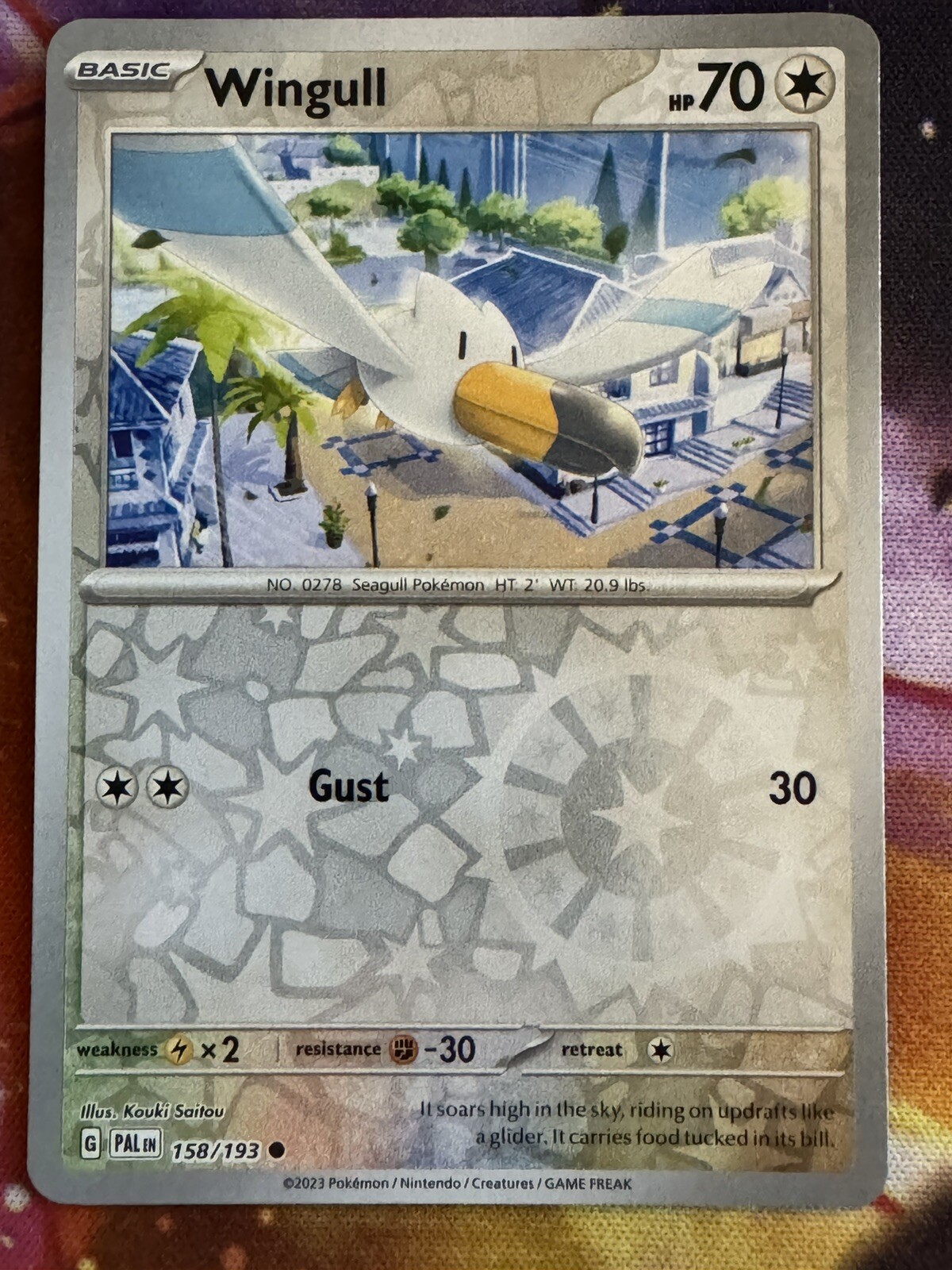 Pokémon TCG Wingull SV02: Paldea Evolved 158/193 Reverse Holo Common