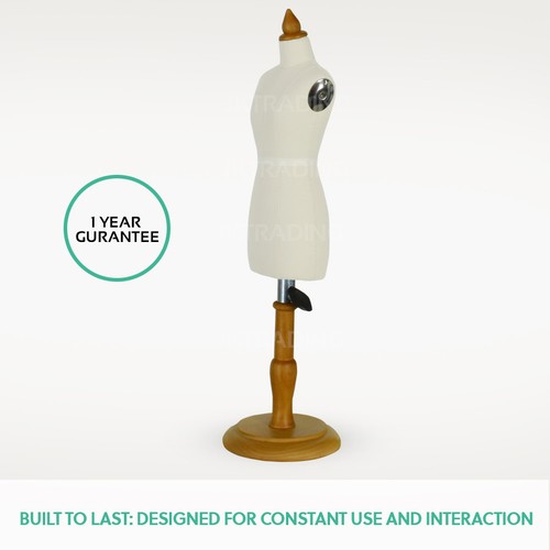 Miniature 1/4 Scale Dress Form Dressmaker Tailor Fashion Design Mannequin Dummy - Picture 6 of 11