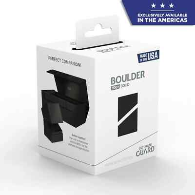 single vs double sleeved cards Ultimate Guard Boulder 100+ Deck Case Solid BLACK Holds Double Sleeved Cards