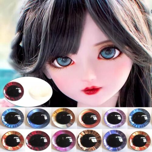 14 mm paillettes cristal yeux 10 couleurs flash yeux bricolage poupées accessoires - Photo 1/22