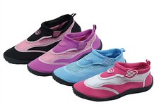 Women's Water Shoes Aqua Socks Slip on Hook and Loop Exercise Pool Yoga 4 Colors