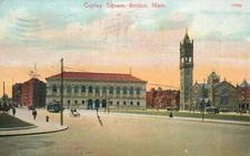 Copley Square Boston Massachusetts Resichner Brothers Pub. Antique Postcard 1911
