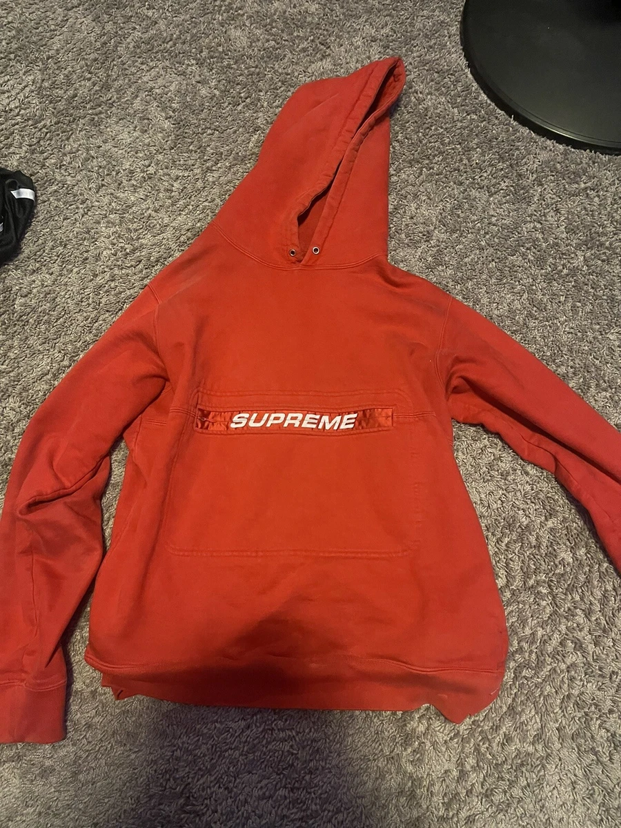 Red supreme hoodie medium box logo