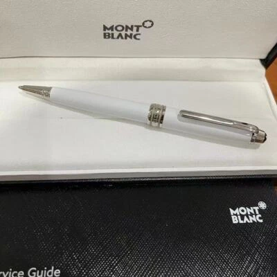 MONTBLANC New Mb164 White Platinum Classique Trim ballpoint pen With Box