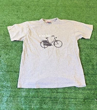 Vintage Holland Amsterdam T Shirt Medium Gray Travel Destination Bicycle Tee