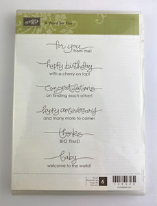 Stampin Up - A WORD FOR YOU - Stamps