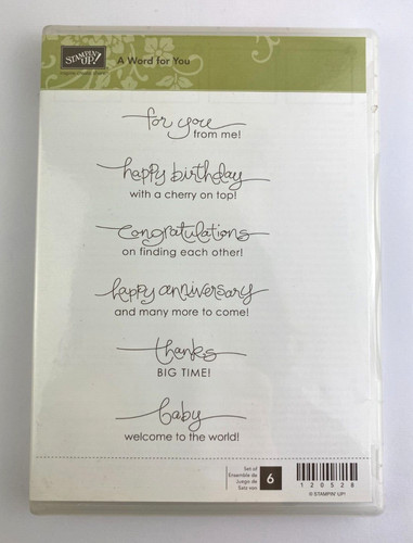 Stampin Up - A WORD FOR YOU - Stamps