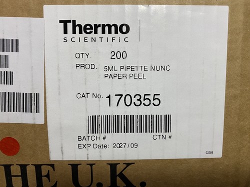 THERMO SCIENTIFIC Polystyrene 5mL Nunc Serological Pipette 170355 (200/cs) - Picture 3 of 3