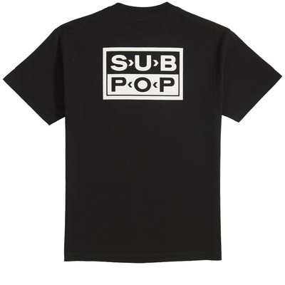 SUB-POP Records Classic Logo Official T-shirt Black ...