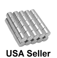 1/4 x 1/4 Inch Strong Neodymium Rare Earth Cylinder Magnets N48 Wholesale