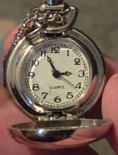 Pocket Watch Necklace Gift Arabic Numerals Dial Modern Fashion Style Retro Chain