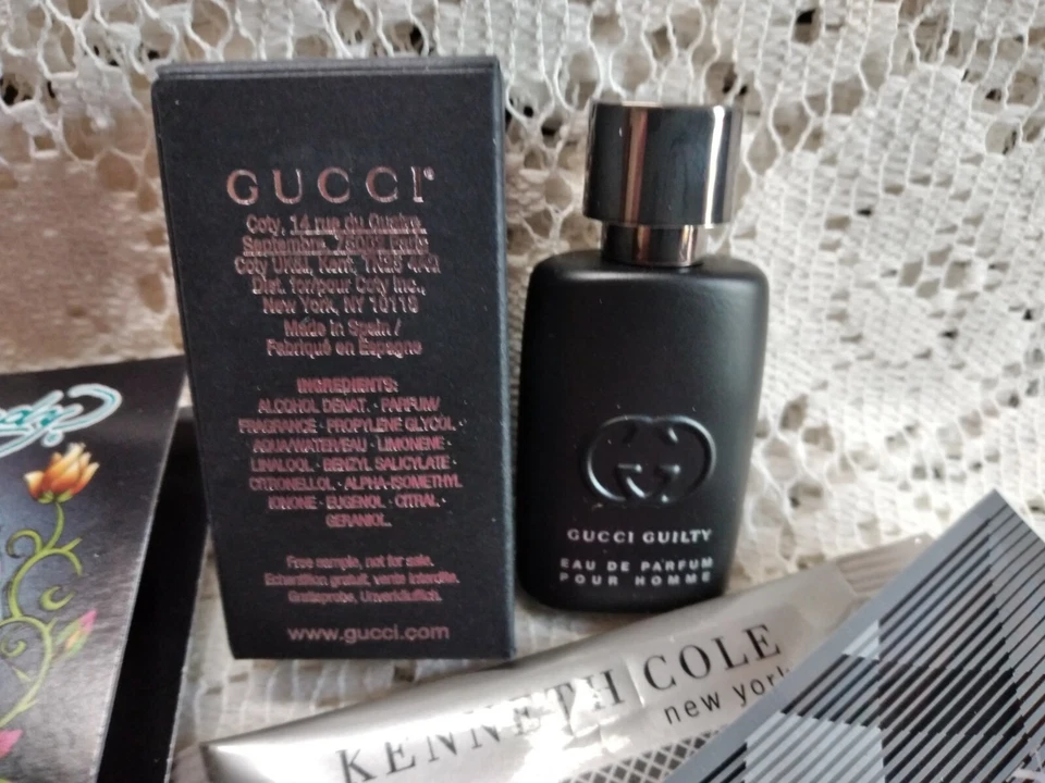 Gucci GUILTY Pour Homme EDP Coleccionable MINI Splash para HOMBRE 0.16 OZ + MUESTRAS  Foto 4 de 4
