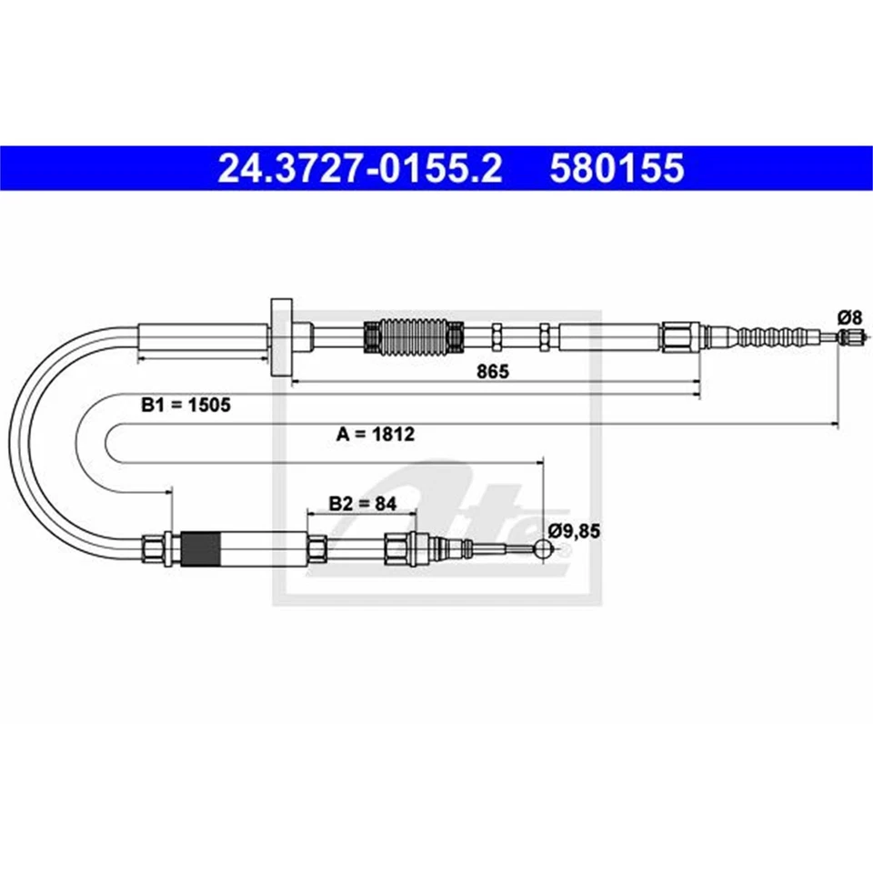 Câbles De Frein Arrière Pour Audi A4 (8D2, B5) A4 Avant (8D5, B5) - Photo 2/2
