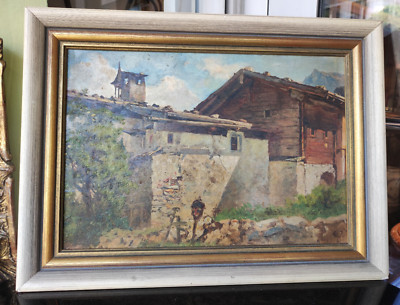 422 Ölgemälde Bruck Fusch Salzburg Hohe Tauern Großglocker ausgestellt exhibit
