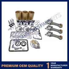 Overhaul Rebuild Kit+3pcs Connecting Rod For Kubota D600 Engine G5200h Tractor