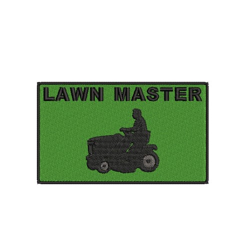 Lawn Master Applique Embroidered Patch DIY Iron-On Patch Badge Funny Saying Gift - Picture 1 of 9