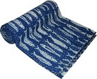 Indian hand Block Frish Print kantha Quilt Bedspread Blanket Throw