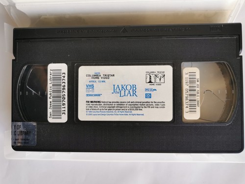 Vintage VHS tape, Jakob the Liar, Rated PG-13, 120 min, by Columbia Picture Indu - Imagen 4 de 4
