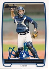 AUSTIN HEDGES SIGNED AUTO'D 2012 BOWMAN RC CARD BP89 SAN DIEGO PADRES TX RANGERS