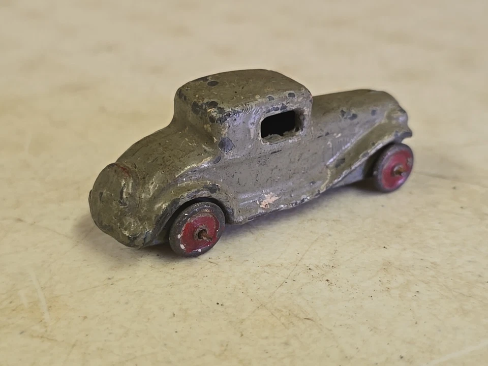 Antique 3" Original Lead Die Cast Ford Coupe Kansas Toy & Novelty Slush Barclay? - Image 3 of 4