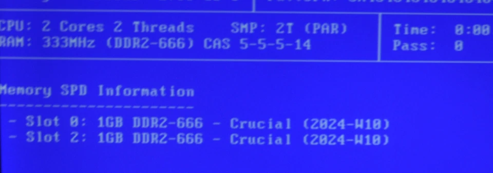 6GB Total 6x1GB CT2864AA667.M8FE Crucial 1GB PC2-5300u DDR2-667MHz Made In 2024 - Image 2 of 2