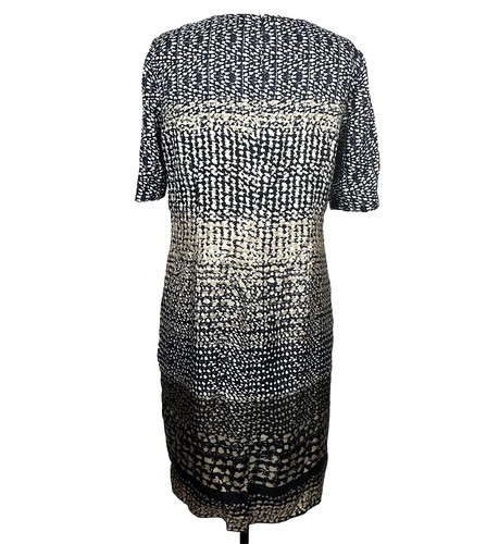 Brooks Brothers Womens Dress Sz 12 Multi Colored Ombre Silk Shift Mature Artsy - Picture 2 of 18