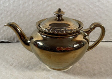 Antique Hand-Painted Copper Lustre Tea Pot Gray's Pottery Johnson Bros. England