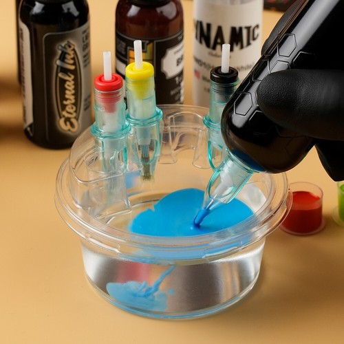 20PCS Disposable Cartridge Needle Holder Ink Wash Cleaning Cup Tattoo Supplies - Picture 4 of 8