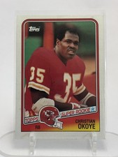 Topps 1988 Christian Okoye Rookie Kansas City Chiefs Football Card #363 Base. rookie card picture