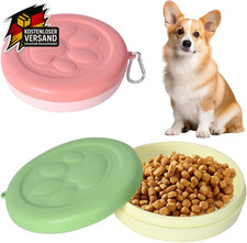 Tragbarer Haustiernapf 370 ml auslaufsicher mit Deckel und Karabiner für Hunde K