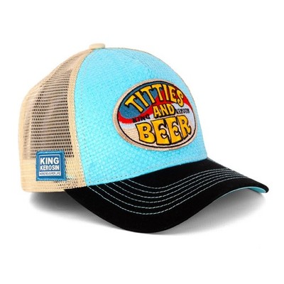 King Kerosin Titties and Beer Snapback Cap offwhite black 98025