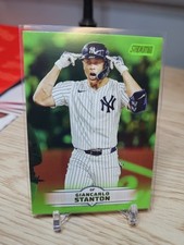 2025 Topps Stadium Club #104 Giancarlo Stanton Lime Green Parallel 