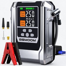 12000A Peak 12V Jump Starter with Air Compressor LED Light USB Battery Booster