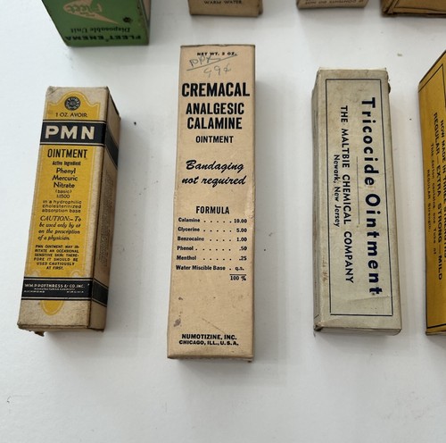 Lot of Antique / Unopened Medicine Boxes Ointments Drug Store Advertising - Picture 3 of 11