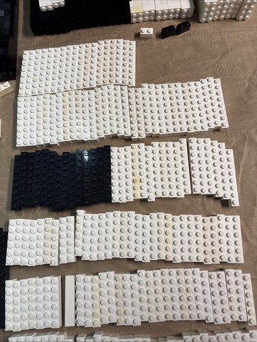 1315 Piece Lot Lego Bricks Only 1x2 1x3 1x4 1x6 1x8 1x10 1x12 1x14 White Black - Picture 5 of 7