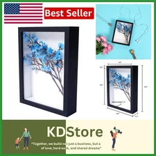 Elegant 4x6 Deep Wood Shadow Box for Cherished Keepsakes
