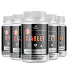 Diabeet- Blood Support- 5 Bottles- 300 Capsules