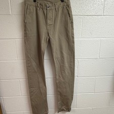 Left Field NYC Mens Kerouac Selvedge Chino Pants 30 Khaki Cotton Twill USA Made